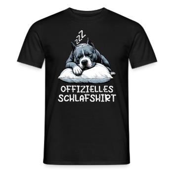 Offizielles Schlafshirt American Bully Bully Pit - Männer T-Shirt - Schwarz - Vorne - AI Model Male 178 light (178cm)