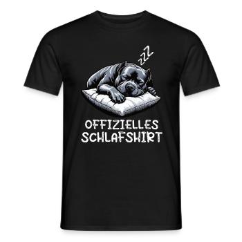 Offizielles Schlafshirt American Bully Bully Pit - Männer T-Shirt - Schwarz - Vorne - AI Model Male 178 light (178cm)