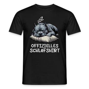 Offizielles Schlafshirt American Bully Bully Pit - Männer T-Shirt - Schwarz - Vorne - AI Model Male 178 light (178cm)