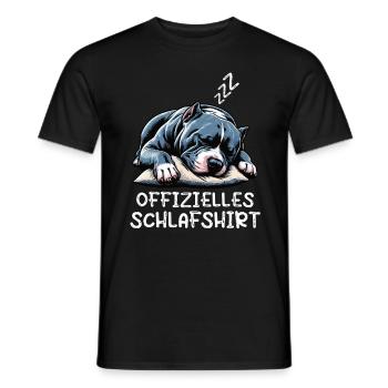 Offizielles Schlafshirt American Bully Bully Pit - Männer T-Shirt - Schwarz - Vorne - AI Model Male 178 light (178cm)