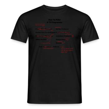 How To Make A Television Programme - Men's T-Shirt - black - Front - AI Model Male 178 light (178cm)