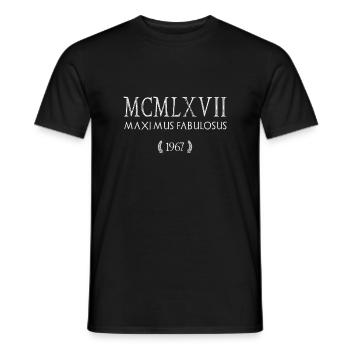1967 - Le plus grand des légendaires - MCMLXVII - T-shirt homme - noir - Devant - AI Model Male 178 light (178cm)