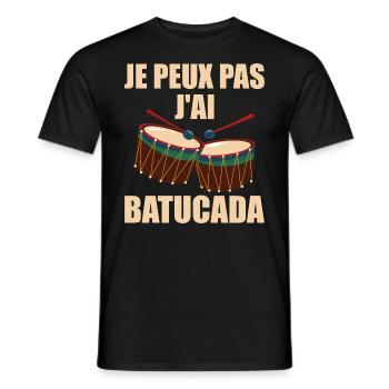 I Can't I Batucada - Humor Musik - Männer T-Shirt - Schwarz - Vorne - AI Model Male 178 light (178cm)