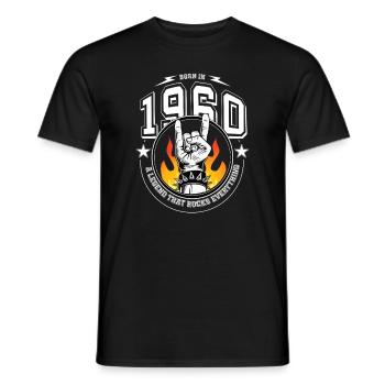 1960 Geburtstag, rockt alles - Männer T-Shirt - Schwarz - Vorne - AI Model Male 178 light (178cm)