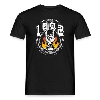 1982 Birthday, rocks everything - Men's T-Shirt - black - Front - AI Model Male 178 light (178cm)