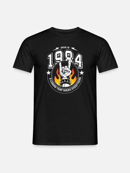 1984 Birthday, rocks everything - Men's T-Shirt - black