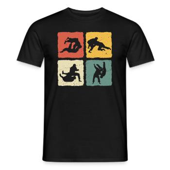 Jiu-Jitsu Retro Jiu Jitsu - Men's T-Shirt - black - Front - AI Model Male 178 light (178cm)