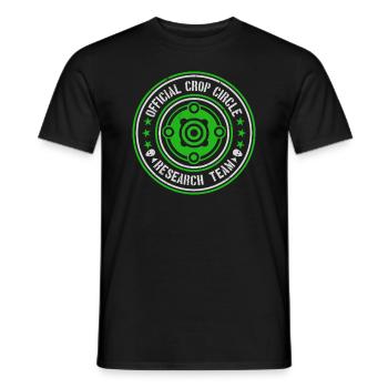 Offizielles Forschungsteam des Kornkreises | Außerirdische Nachricht - Männer T-Shirt - Schwarz - Vorne - AI Model Male 178 light (178cm)
