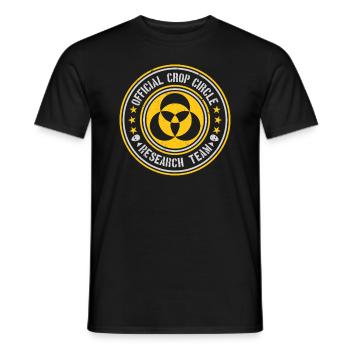 Offizielles Forschungsteam des Kornkreises | Außerirdische Nachricht - Männer T-Shirt - Schwarz - Vorne - AI Model Male 178 light (178cm)