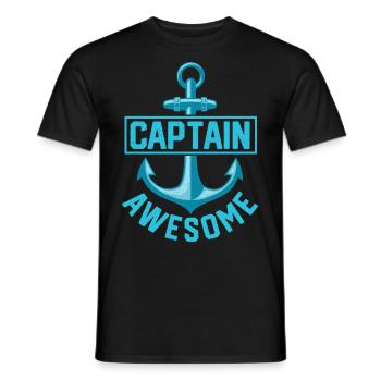 Kapitän - Männer T-Shirt - Schwarz - Vorne - AI Model Male 178 light (178cm)