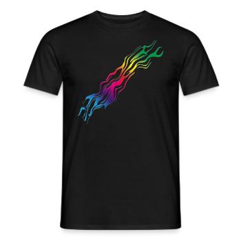 Regenbogen / Rainbow - Männer T-Shirt - Schwarz - Vorne - AI Model Male 178 light (178cm)