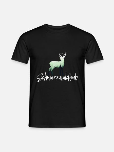 Schwarzwaldbub Hirsch Schwarzwald - Männer T-Shirt - Schwarz