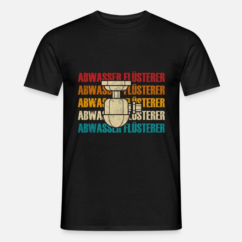 Retro Abwassertechniker Abwasser Flüsterer - Männer T-Shirt - Schwarz