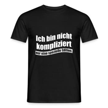 Ich bin nicht kompliziert nur eine spezielle Editi - Männer T-Shirt - Schwarz - Vorne - AI Model Male 178 light (178cm)
