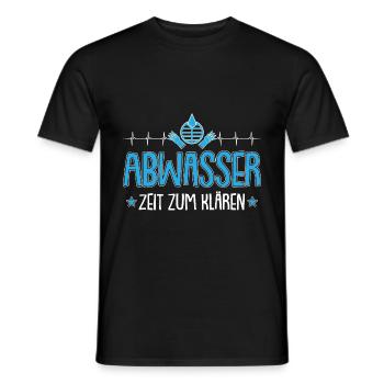 Abwassertechniker Abwasser Herzschlag Kläranlage - Männer T-Shirt - Schwarz - Vorne - AI Model Male 178 light (178cm)