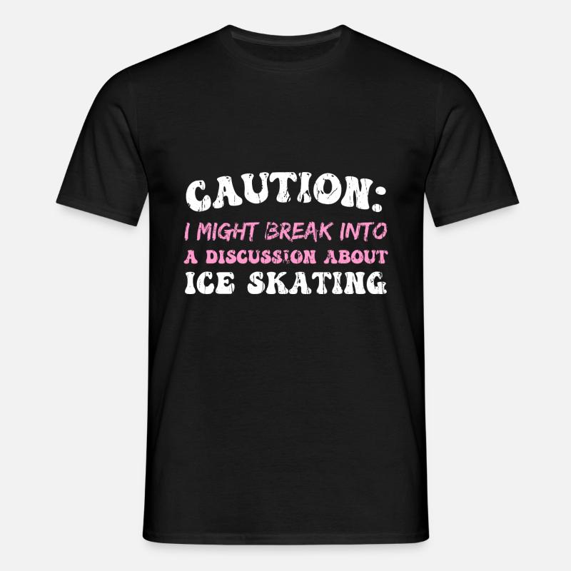 Caution - Männer T-Shirt - Schwarz