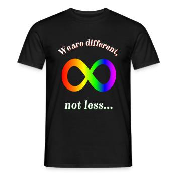 Neurodiversité - Autisme du TDAH, sensibilisation à l’autisme - T-shirt homme - noir - Devant - AI Model Male 178 light (178cm)