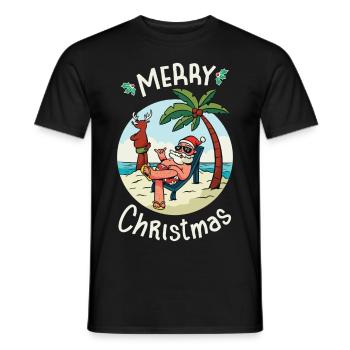 Noël en juillet - T-shirt homme - noir - Devant - AI Model Male 178 light (178cm)