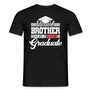 Proud Brother Of A 2023 Graduate Graduation Gift - Men's T-Shirt - black - Front - AI Model Male 178 light (178cm)