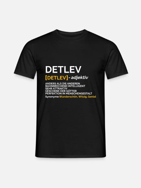 Detlev - Männer T-Shirt - Schwarz