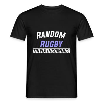 Random Rugby trivia incoming! - Men's T-Shirt - black - Front - AI Model Male 178 light (178cm)
