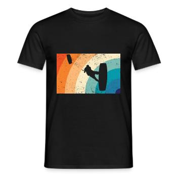 Kitesurfing - Männer T-Shirt - Schwarz - Vorne - AI Model Male 178 light (178cm)
