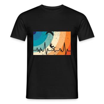 Kitesurfing - Männer T-Shirt - Schwarz - Vorne - AI Model Male 178 light (178cm)