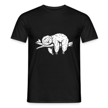 Süßes schläfriges Faultier - Männer T-Shirt - Schwarz - Vorne - AI Model Male 178 light (178cm)