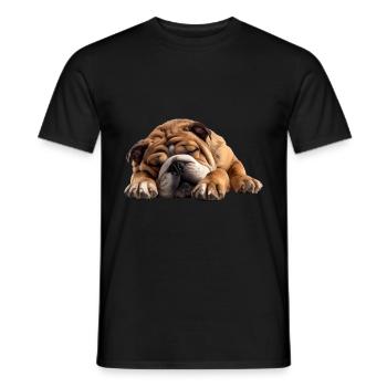 Bouledogue - T-shirt homme - noir - Devant - AI Model Male 178 light (178cm)