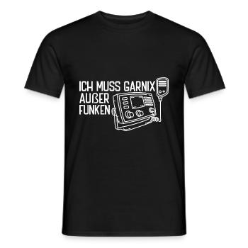 Amateurfunk ich muss garnix Amateurfunker - Männer T-Shirt - Schwarz - Vorne - AI Model Male 178 light (178cm)