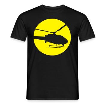 Helicopter Helicopter Helicopter Pilot Flying - Men's T-Shirt - black - Front - AI Model Male 178 light (178cm)