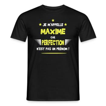 Maxime cadeau humour et drôle - T-shirt homme - noir - Devant - AI Model Male 178 light (178cm)