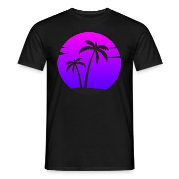 Paradise Island - Männer T-Shirt - Schwarz - Vorne - AI Model Male 178 light (178cm)