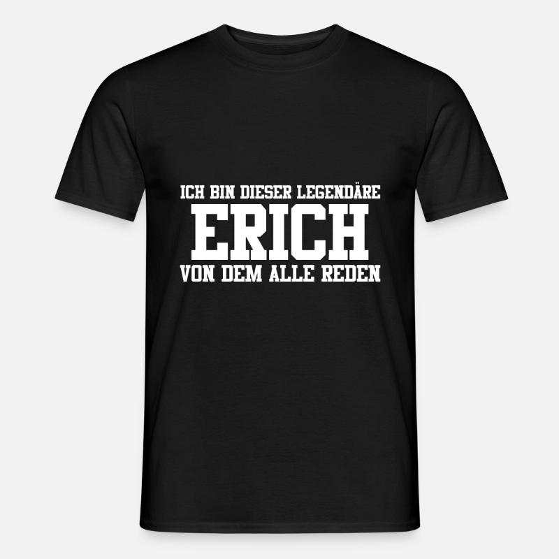 Erich Name Design - Männer T-Shirt - Schwarz