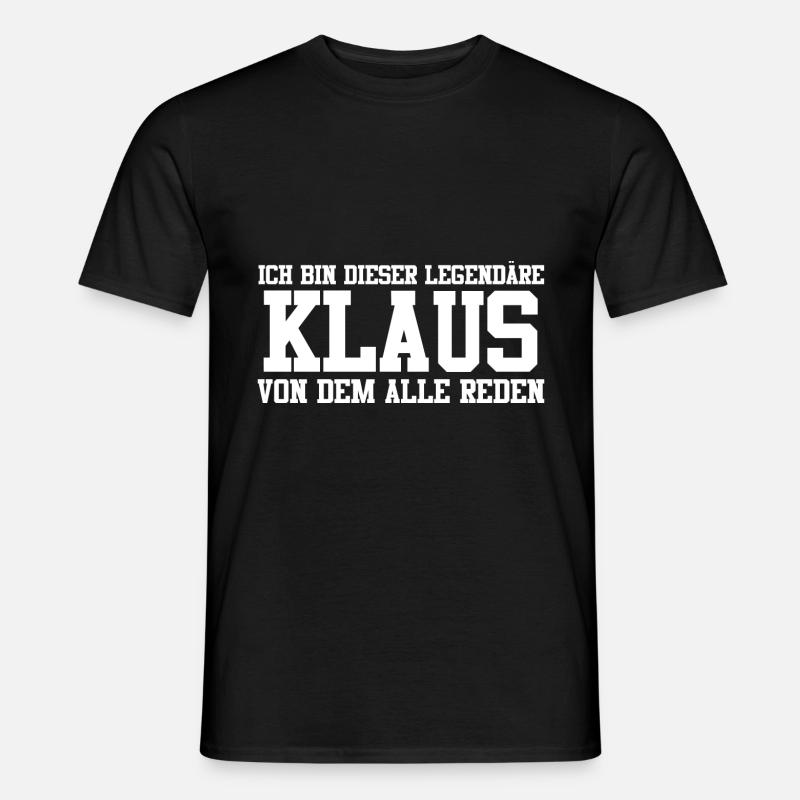 Klaus Name Design - Männer T-Shirt - Schwarz