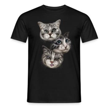 DES BISOUS - T-shirt homme - noir - Devant - AI Model Male 178 light (178cm)