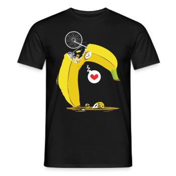 Rennrad Banane - Männer T-Shirt - Schwarz - Vorne - AI Model Male 178 light (178cm)