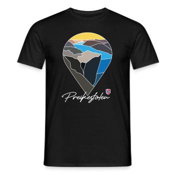 Pulpit Preikestolen Prekestolen Lysefjord Norway - Men's T-Shirt - black - Front - AI Model Male 178 light (178cm)