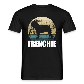 Frenchie - Männer T-Shirt - Schwarz - Vorne - AI Model Male 178 light (178cm)