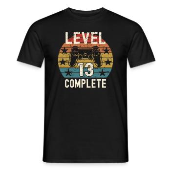 Gamer 13. Geburtstag Level 13 - Männer T-Shirt - Schwarz - Vorne - AI Model Male 178 light (178cm)