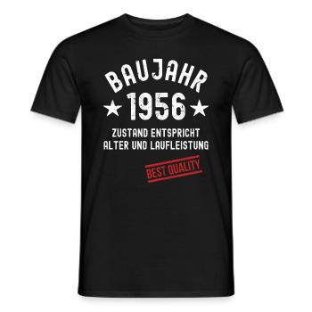 Jahrgang 1956 Baujahr Geburtstag - Männer T-Shirt - Schwarz - Vorne - AI Model Male 178 light (178cm)