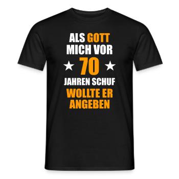 70. Geburtstag 70 - Männer T-Shirt - Schwarz - Vorne - AI Model Male 178 light (178cm)