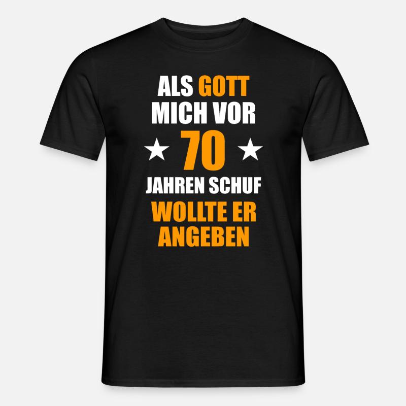 70. Geburtstag 70 - Männer T-Shirt - Schwarz