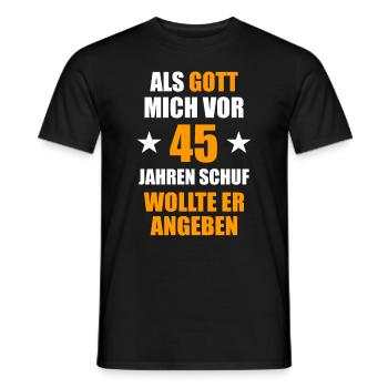45. Geburtstag 45 - Männer T-Shirt - Schwarz - Vorne - AI Model Male 178 light (178cm)