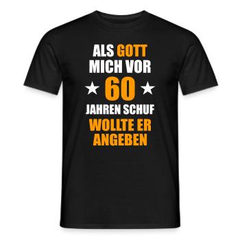 60. Geburtstag 60 - Männer T-Shirt - Schwarz - Vorne - AI Model Male 178 light (178cm)