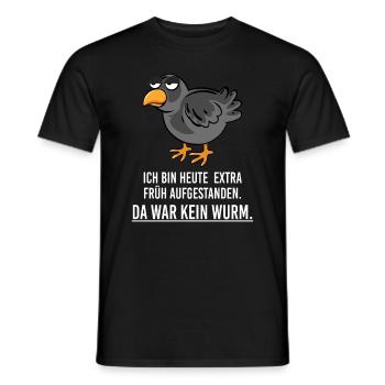 Vogel Wurm - Männer T-Shirt - Schwarz - Vorne - AI Model Male 178 light (178cm)