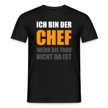 Chef Frau - Männer T-Shirt - Schwarz - Vorne - AI Model Male 178 light (178cm)