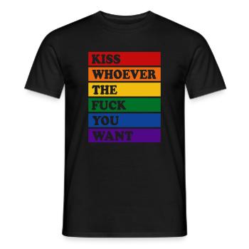 LGBT Gay Pride Regenbogen - Männer T-Shirt - Schwarz - Vorne - AI Model Male 178 light (178cm)