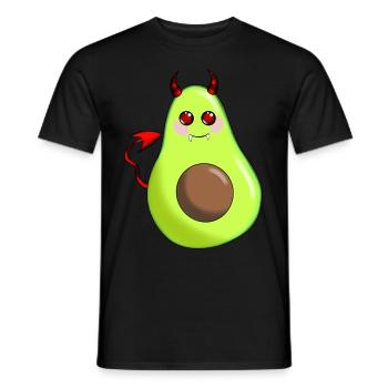Devil Avocado - Männer T-Shirt - Schwarz - Vorne - AI Model Male 178 light (178cm)