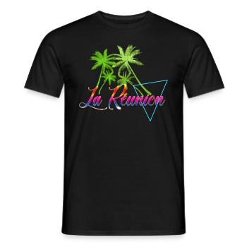 Ile De La Réunion Mon Paradis Terrestre - T-shirt homme - noir - Devant - AI Model Male 178 light (178cm)